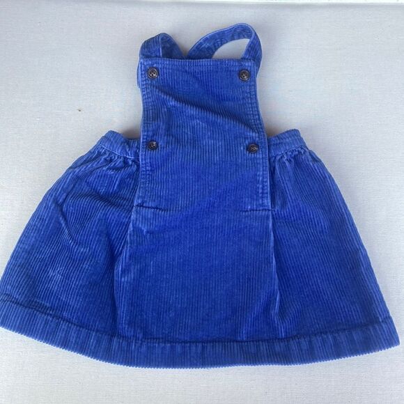 Ralph Lauren Romper Dress Blue Corduroy 9 month - Picture 1 of 7